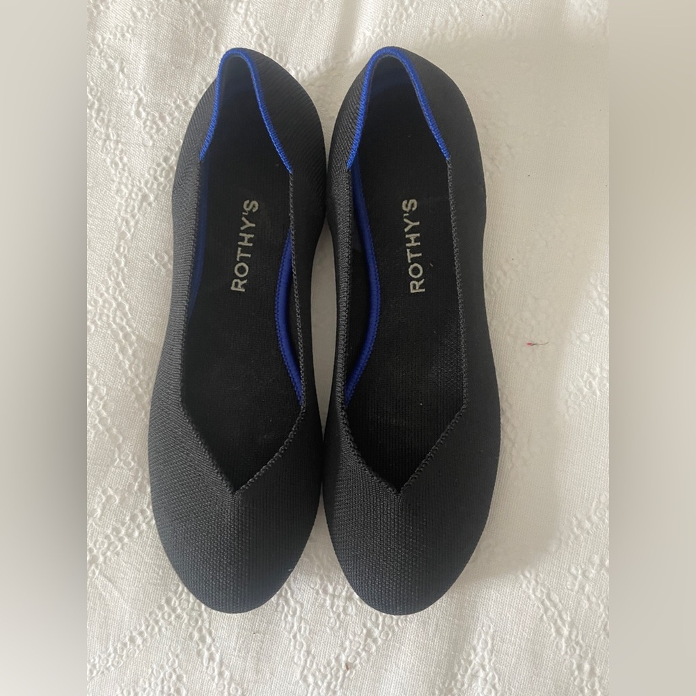 Rothy's Black and Blue Women's Flats